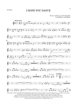 Play Official version of I Hope You Dance Sheet Music by Lee Ann Womack ...