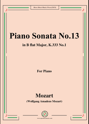 Sonata No. 13, 3rd Movement K. 333 Sheet Music for Piano (Solo