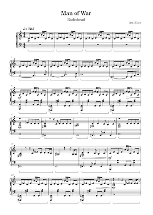 Man Of War Radiohead Sheet Music With Chords For Piano Solo Easy man-of-war-radiohead-sheet-music-with-chords-for-piano-solo-easy