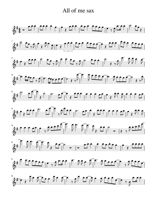 All of me saxophone