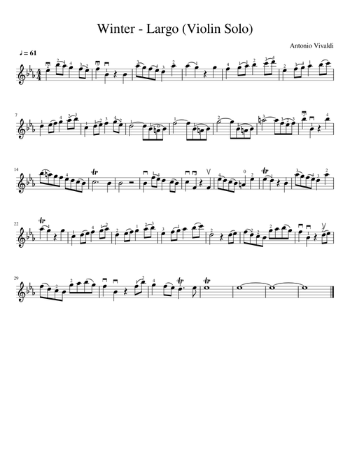 Winter - Largo (Violin Solo)