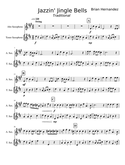 Jingle Bells (Sax Duet)