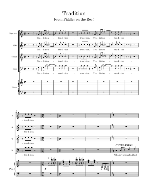 Tradition-Fiddler on the Roof