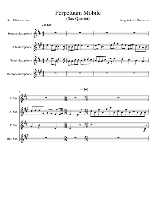 Perpetuum Mobile for Sax Quartet