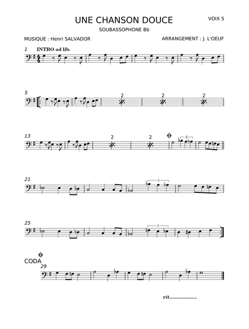 Une chanson douce - Henri Salvador