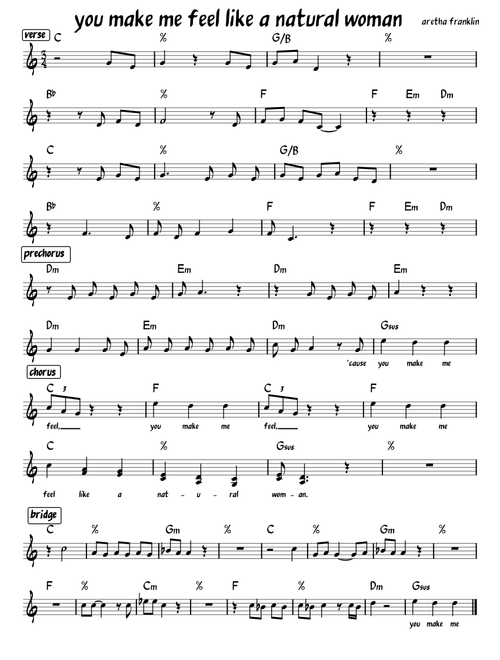 (You Make Me Feel Like) A Natural Woman – Aretha Franklin