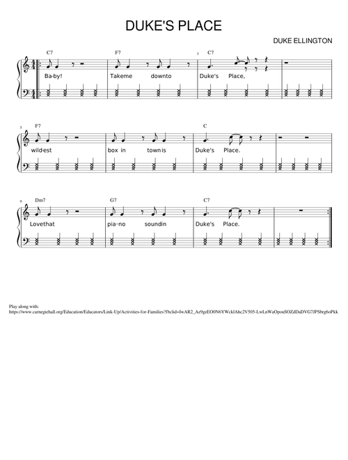 Dukes Place in C Piano Step 3