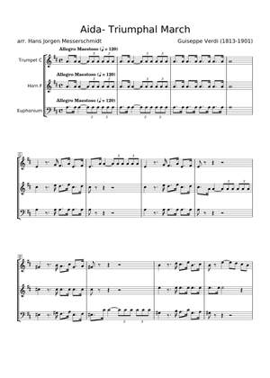 Grand March from Aida Sheet Music for Violin, Viola, Cello