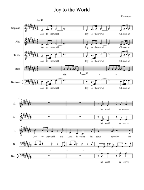 Joy to the World PTX (w/additional part)