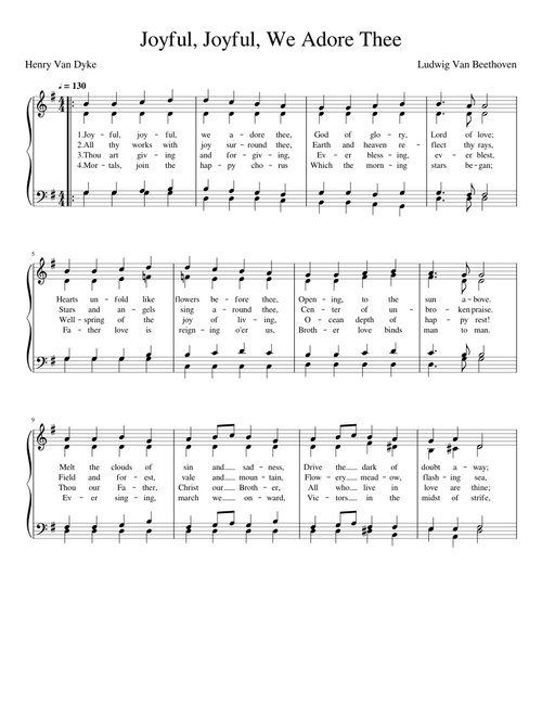 Joyful, Joyful, We Adore Thee