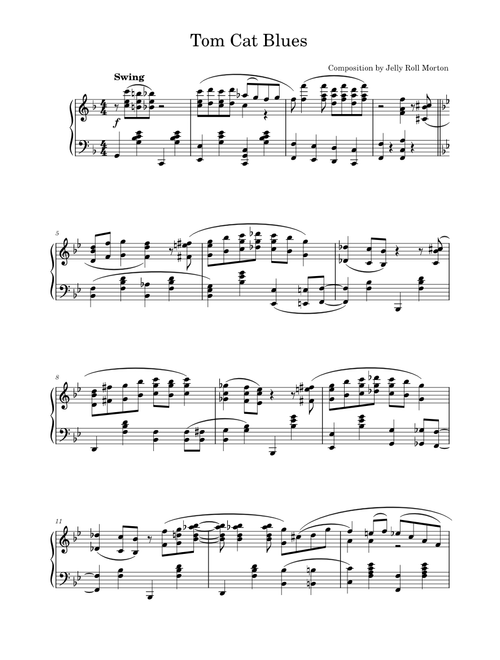 Tom Cat Blues – Jelly Roll Morton
