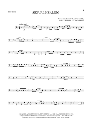 Sexual Healing Hot 8 Brass Band Sheet Music for Trombone, Tuba