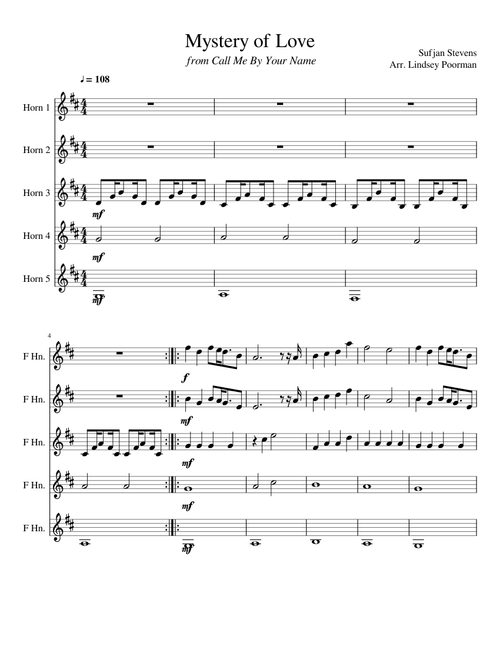 Mystery of Love for Horn Quintet