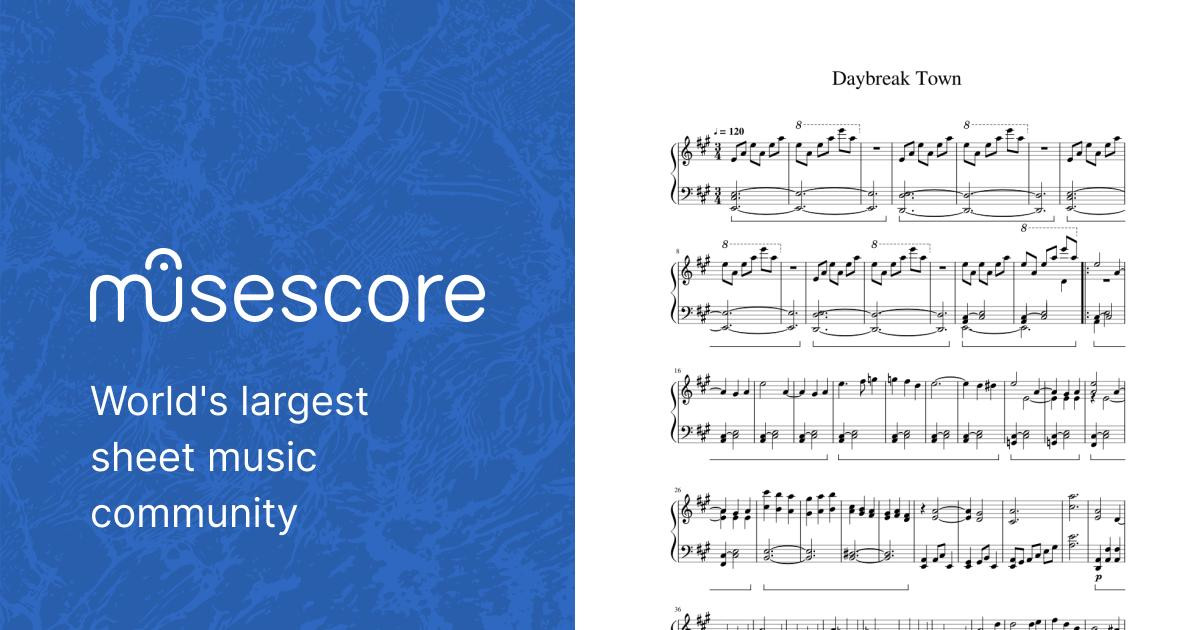 Daybreak Town Sheet music for Piano (Solo) Easy | Musescore.com Daybreak Town Sheet music for Piano (Solo) Easy | Musescore.com