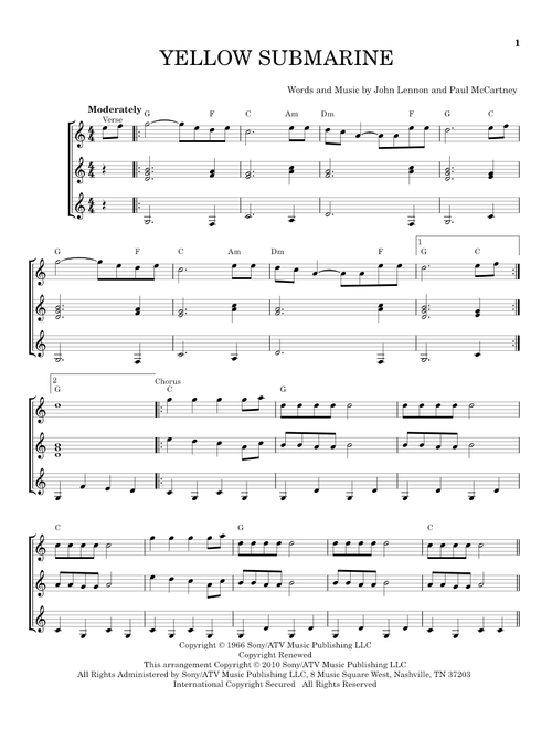 Yellow Submarine - The Beatles (Guitar Ensemble)