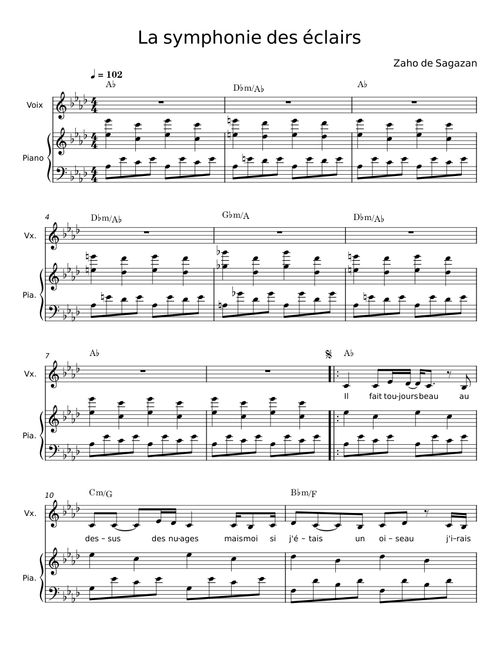 La symphonie des éclairs - Zaho de Sagazan