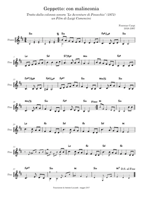 Free Fiorenzo Carpi sheet music | Download PDF or print on ...