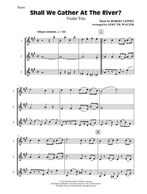 Shall We Gather At The River (Arr. Gert Th. Walter) - Robert Lowry (String Ensemble)