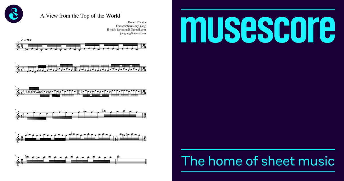 Dream Theater - A View from the Top of the World guitar part (8:40