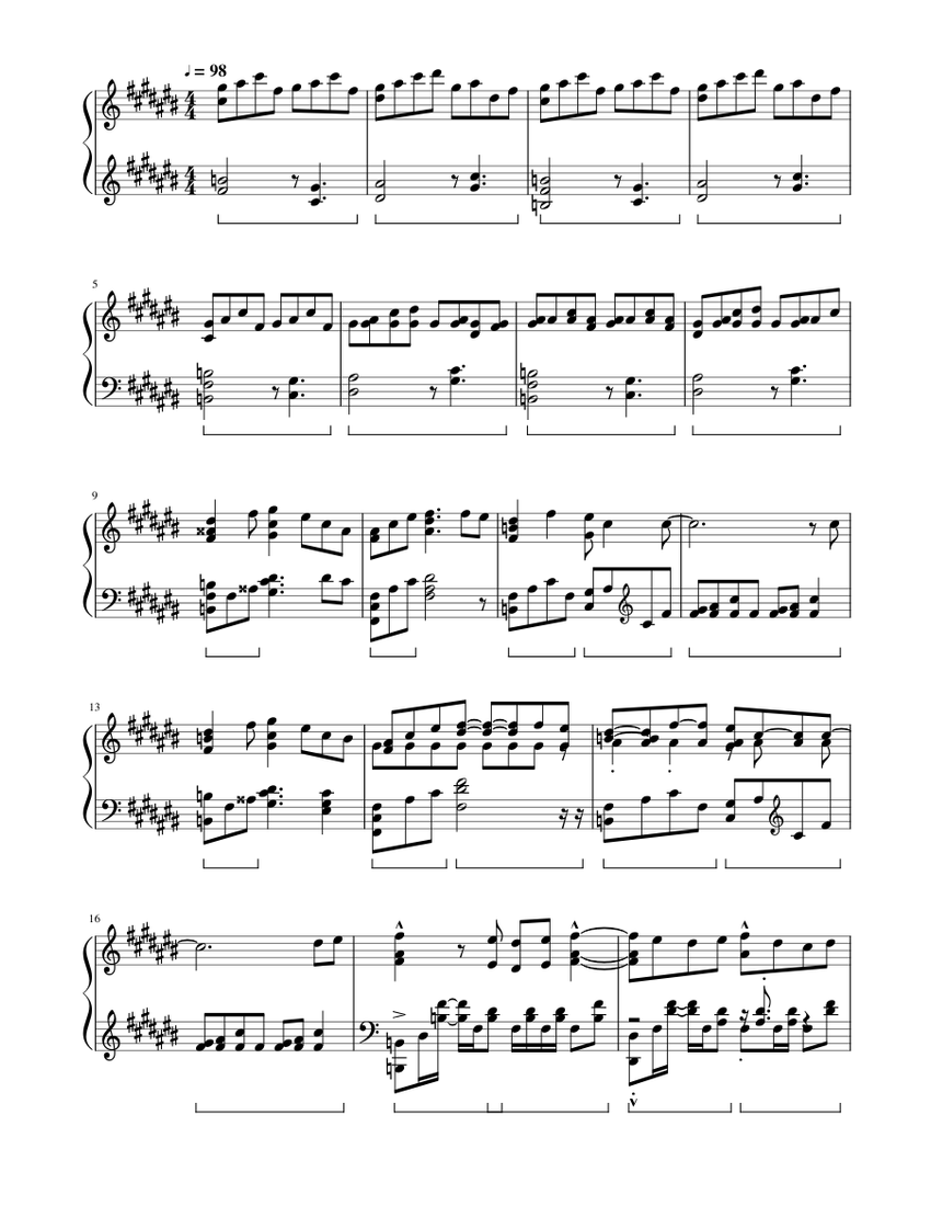 Uchiage hanabi - Kenshi Yonezu (米津 玄師) Sheet Music for Piano