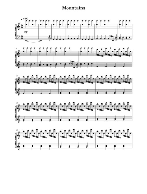 Mountains (Arr. Piano score) - Hans Zimmer, Ryan Rubin, Alexander Gibson (Piano Solo)
