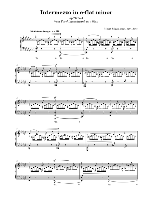R. Schumann - Intermezzo in e-flat minor