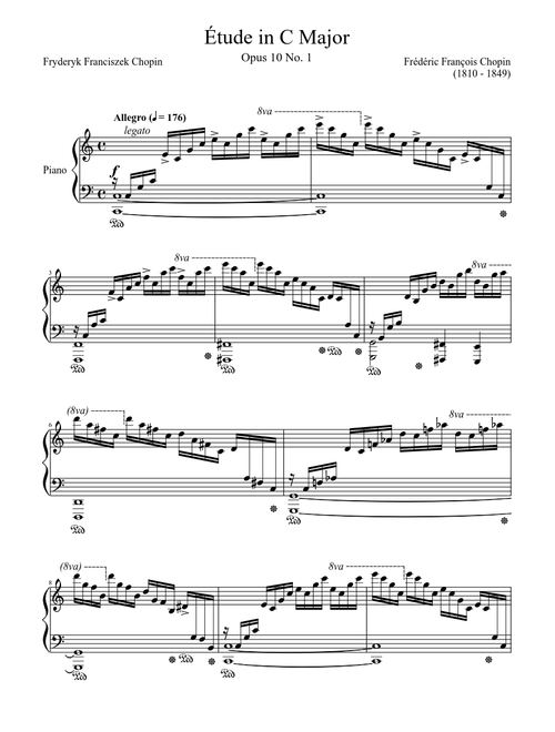 Étude Opus 10 No. 1 in C Major