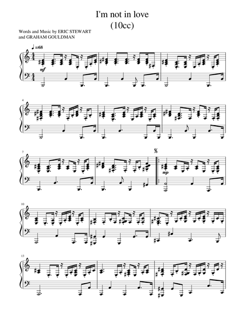 I'M NOT IN LOVE - 10CC