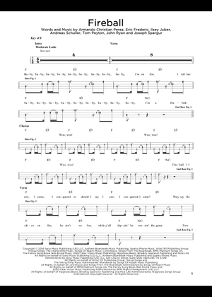 Play Official version of Fireball Sheet Music by Pitbull for Piano ...