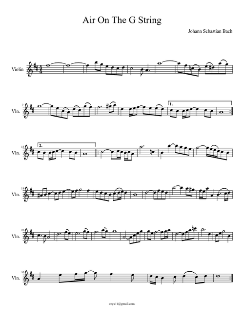 Air On The G String - Johann Sebastian Bach