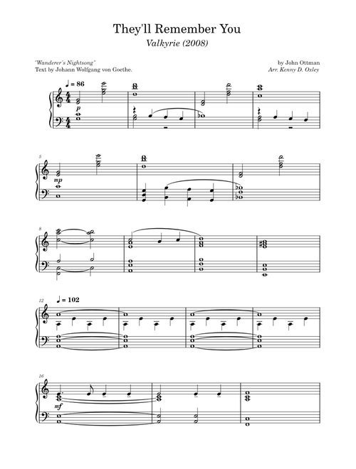 They'll Remember You – Valkyrie – John Ottman