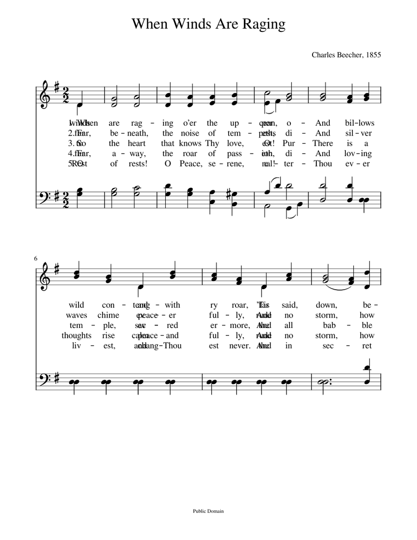 REST (Beecher) - Charles Beecher Sheet Music for Piano (Piano Duo ...