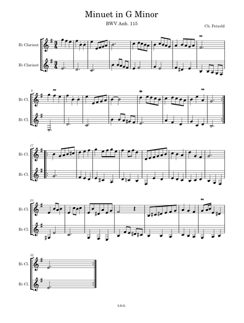 Minuet in G Minor