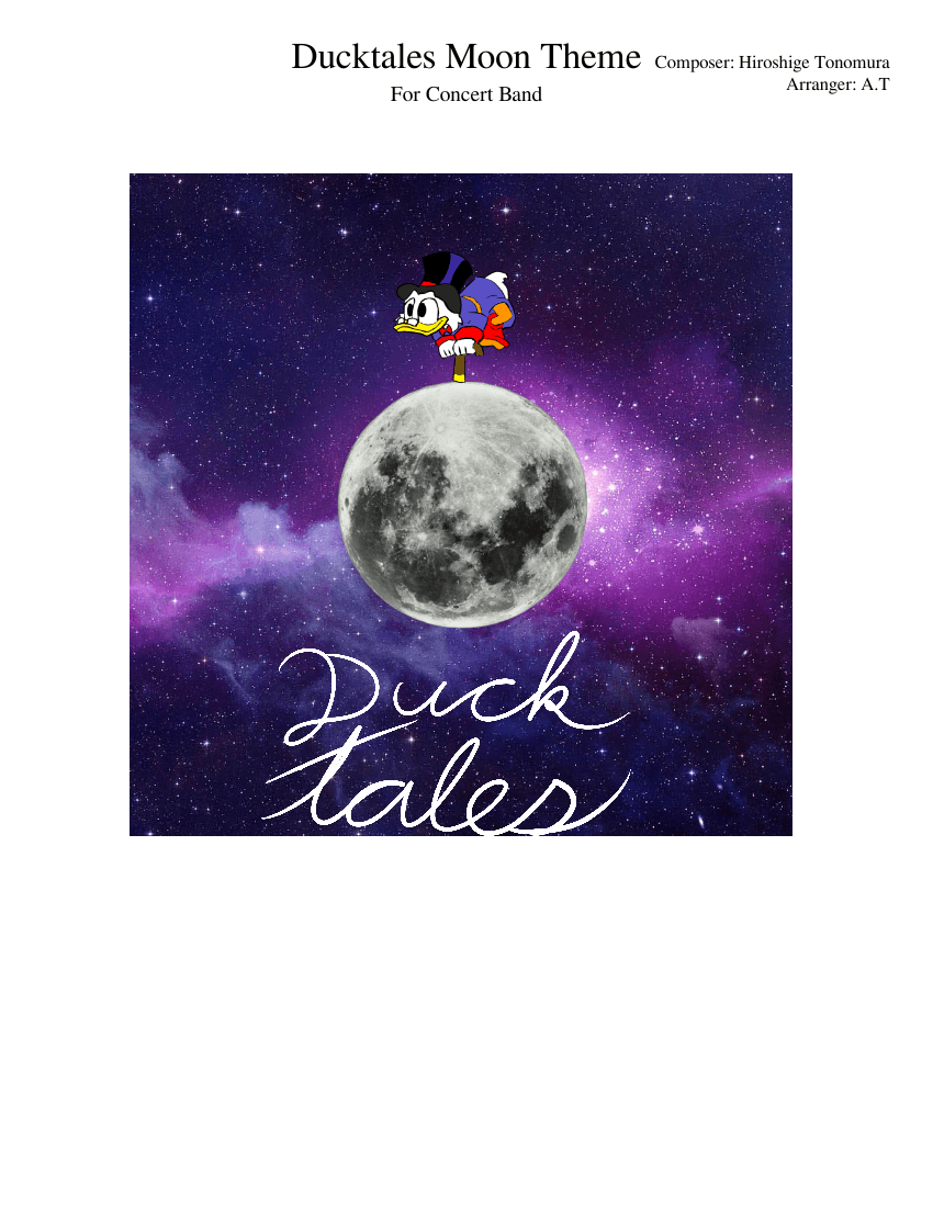 Ducktales Moon Theme Sheet Music for Trombone, Euphonium, Tuba, Flute ...
