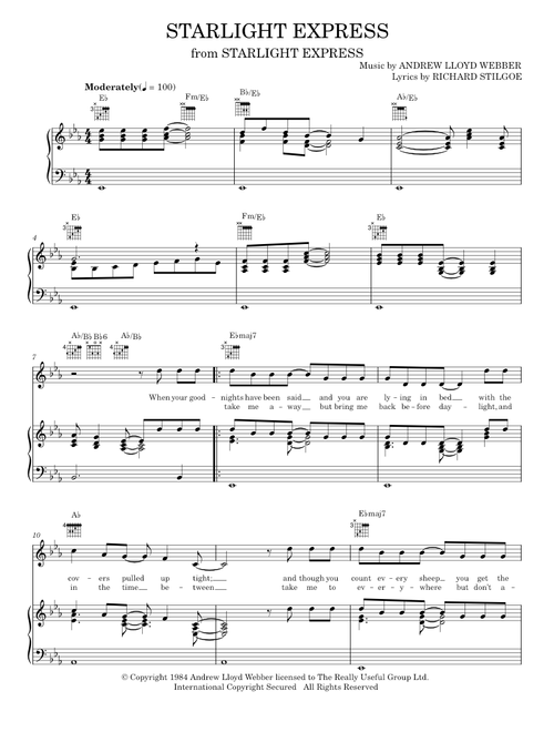 Starlight Express - Andrew Lloyd Webber, Richard Stilgoe (Piano-Vocal-Guitar)