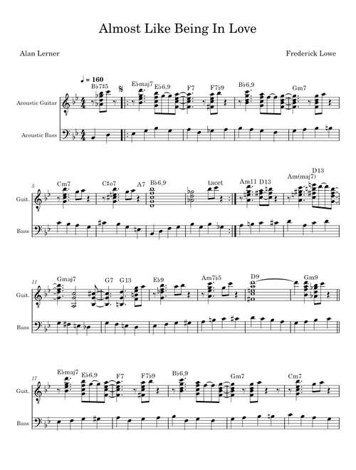Almost Like Being in Love - Frederick Loewe