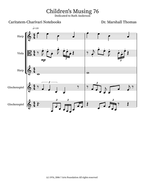 Children's Musing 76 - Celebrity Chamber Players (Small Ensemble)