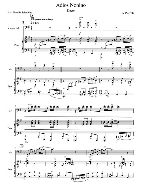 Adios Nonino VIOLONCELLO