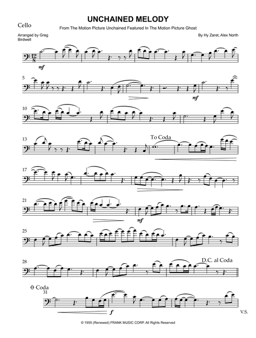 Unchained Melody (Arr. Greg Birdwell) - The Righteous Brothers (Cello Solo)