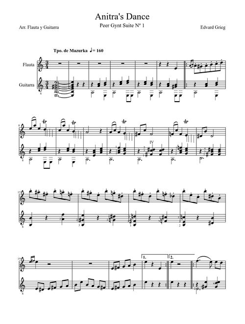 Anitra's Dance - Flute & Guitar Duet