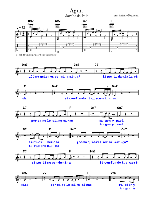 Agua – Jarabe de Palo