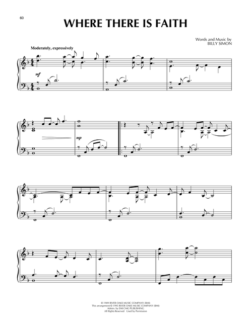 Where There Is Faith - 4 Him (Piano Solo)