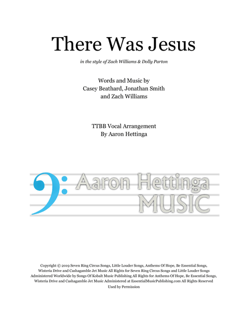 There Was Jesus (Arr. Aaron Hettinga) - Zach Williams (Piano-Vocal-Guitar (Piano Accompaniment))