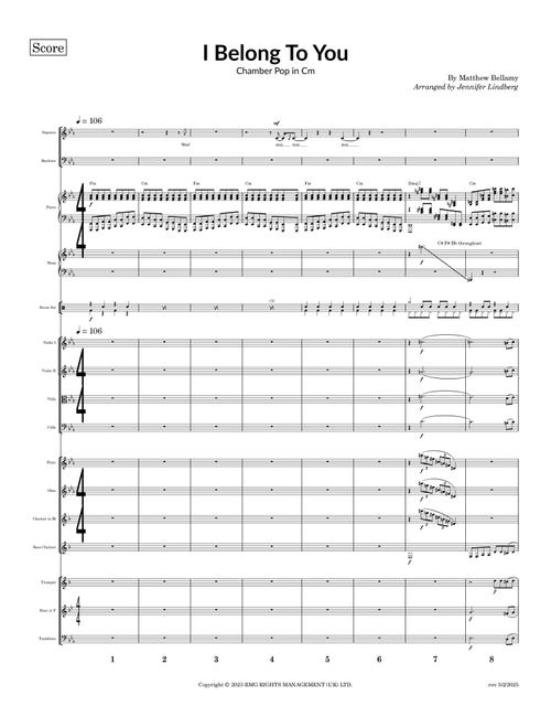 I Belong To You (+ Mon Coeur S'ouvre A Ta Voix) (Arr. Jennifer Lindberg) - Muse (Large Ensemble)