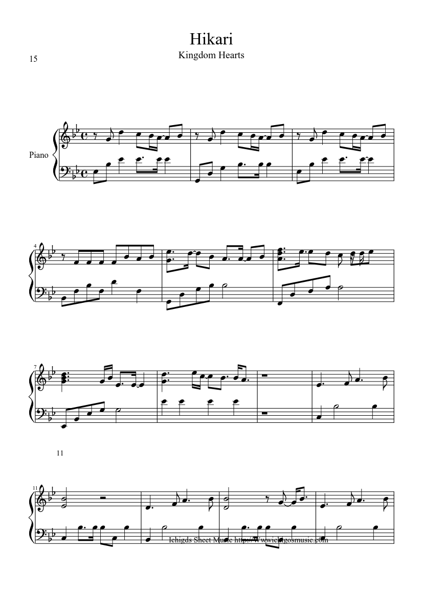 Bandido estrategia Equivalente Utada Hikari - Simple and Clean Sheet music for Piano (Solo) | Musescore.com