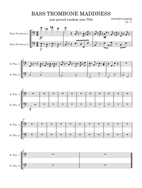 TROMBONE MADDNESS – ziyshawnbaker