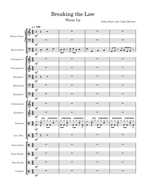 Breaking the law – Judas Priest for Percussion Ensemble