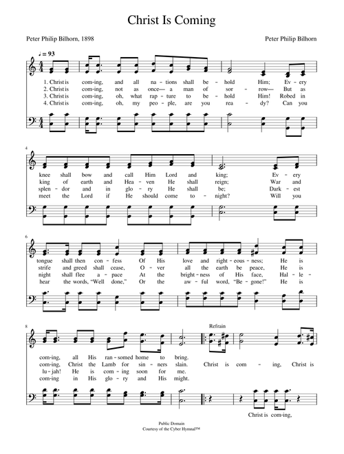 Christ is coming (bilhorn) - Peter P. Bilhorn