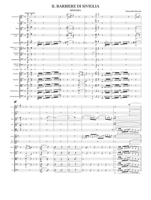 Il barbiere di Siviglia – Gioacchino Rossini The Barber of Seville Overture fa#