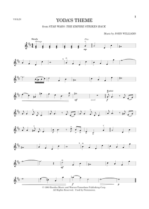 Play Official version of Yoda's Theme Sheet Music by John